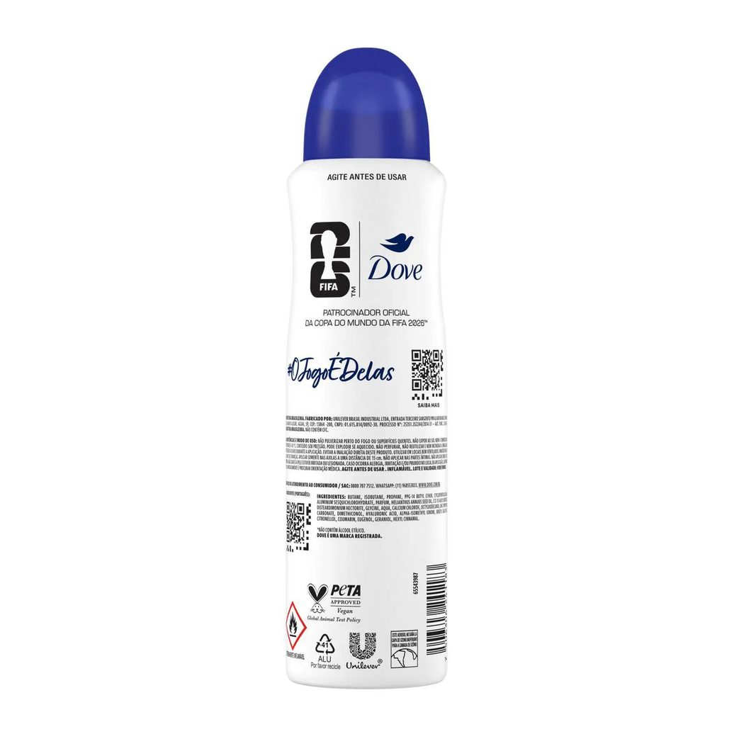 Desodorante Antitranspirante Aerosol Dove Original Feminino 72h 150ml