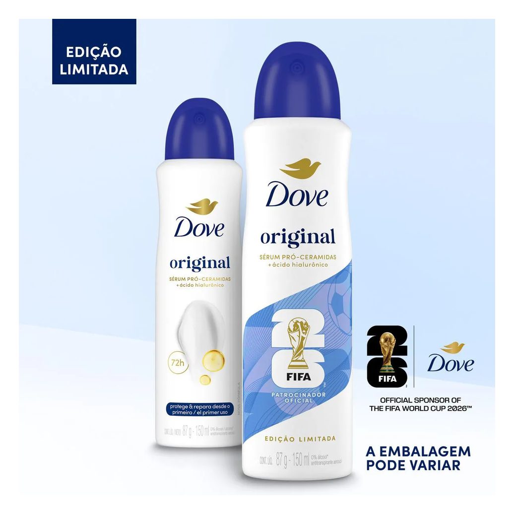 Desodorante Antitranspirante Aerosol Dove Original Feminino 72h 150ml