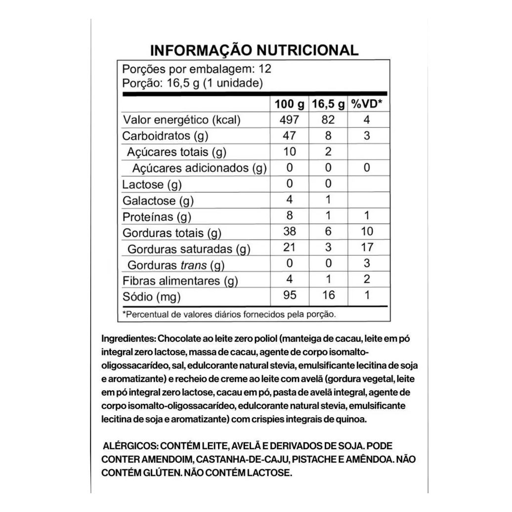 Barra Luckau Crunch ao Leite 16,5g