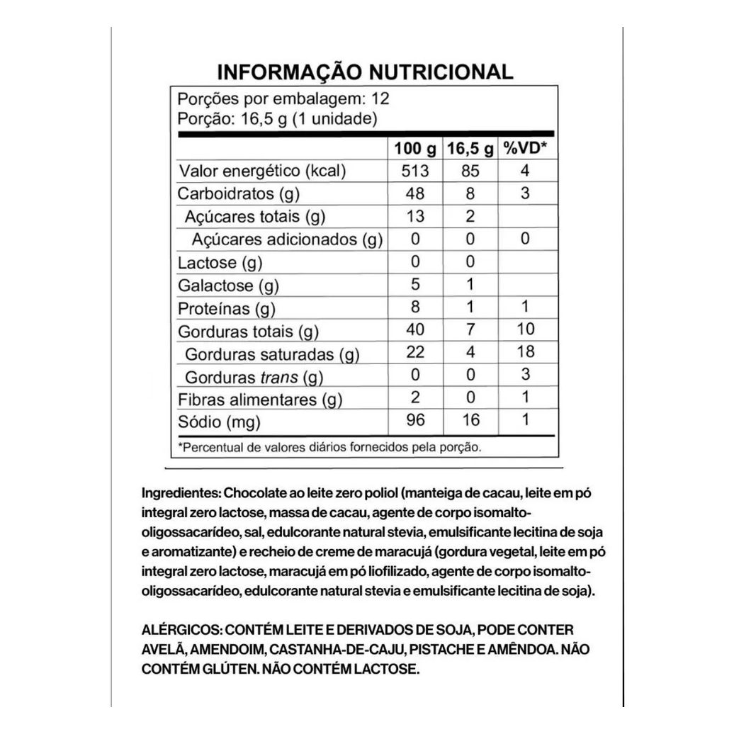 Barra Luckau Crunch ao Leite Maracujá 16,5g