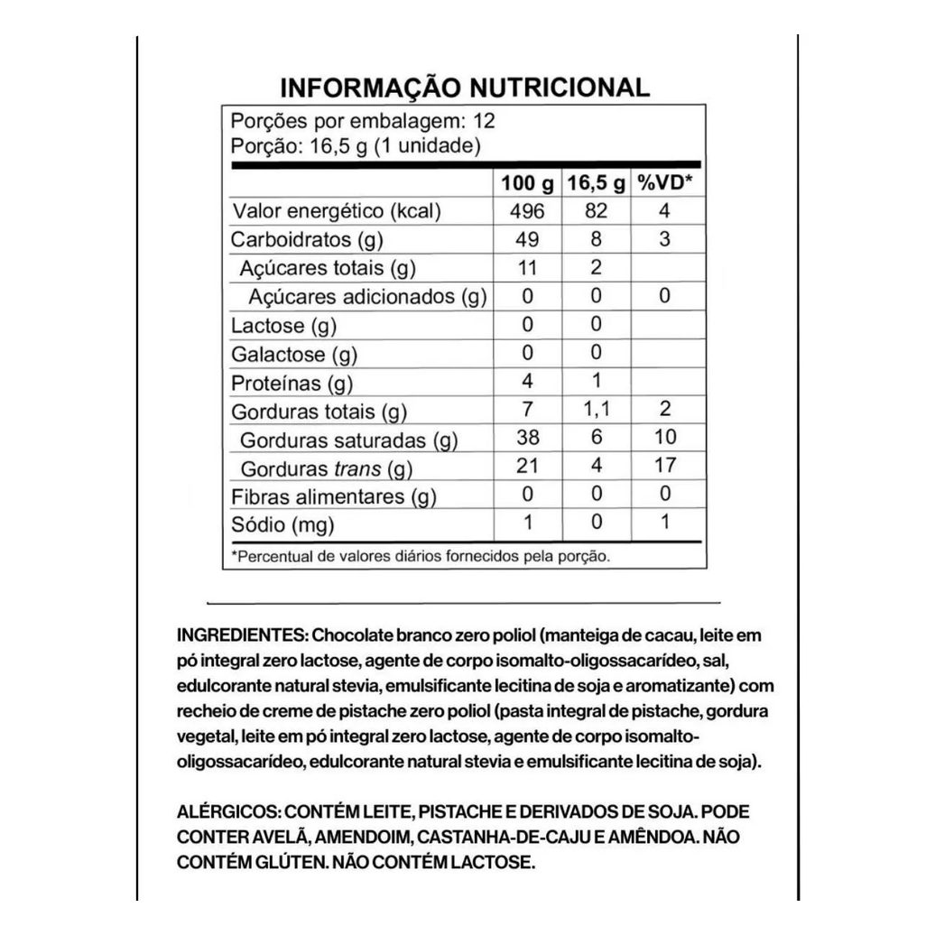 Barra Luckau Crunch Branco Pistache 16,5g