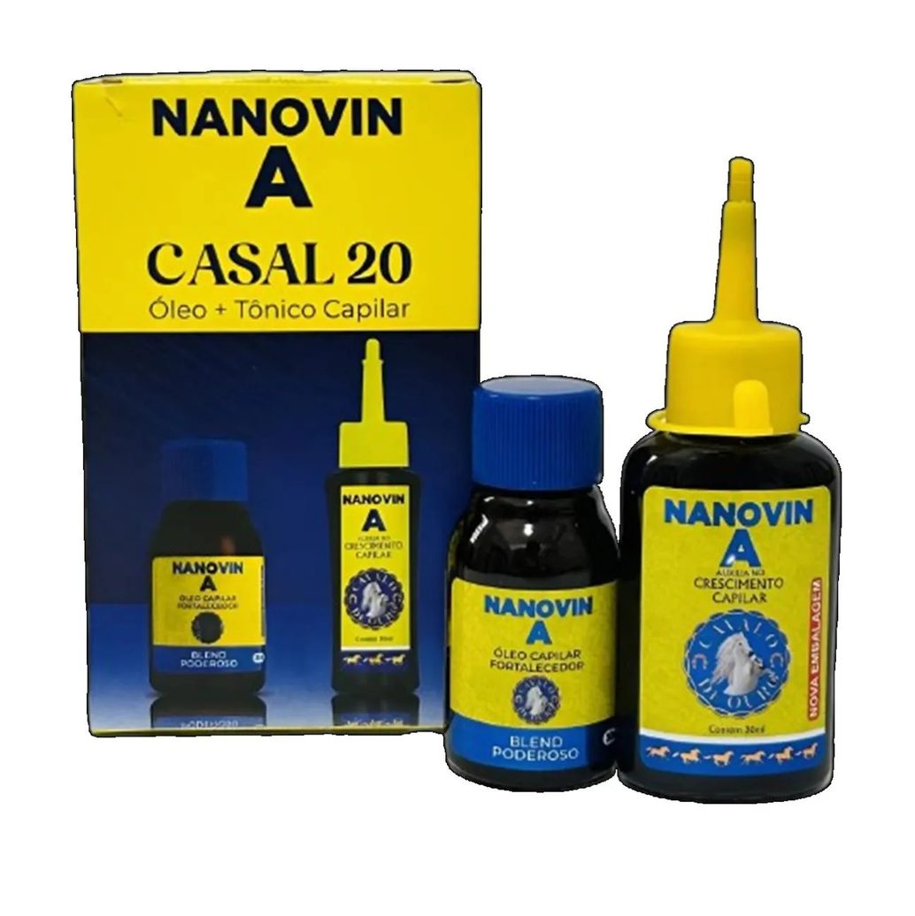 Nanovin a Casal 20 Crescimento Capilar Anti Queda 2X30 Ml