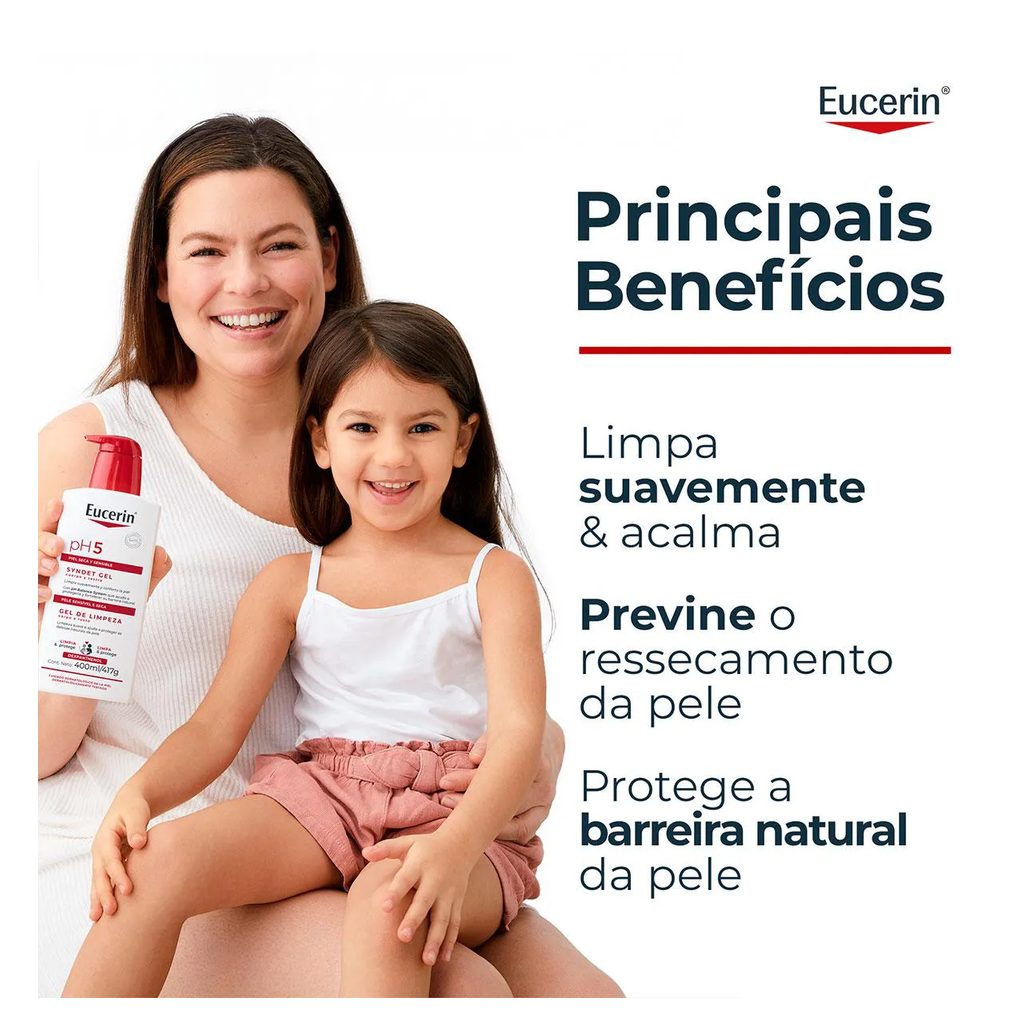 Gel de Limpeza Corporal Eucerin PH5 Pele Seca e Sensivel 400ml