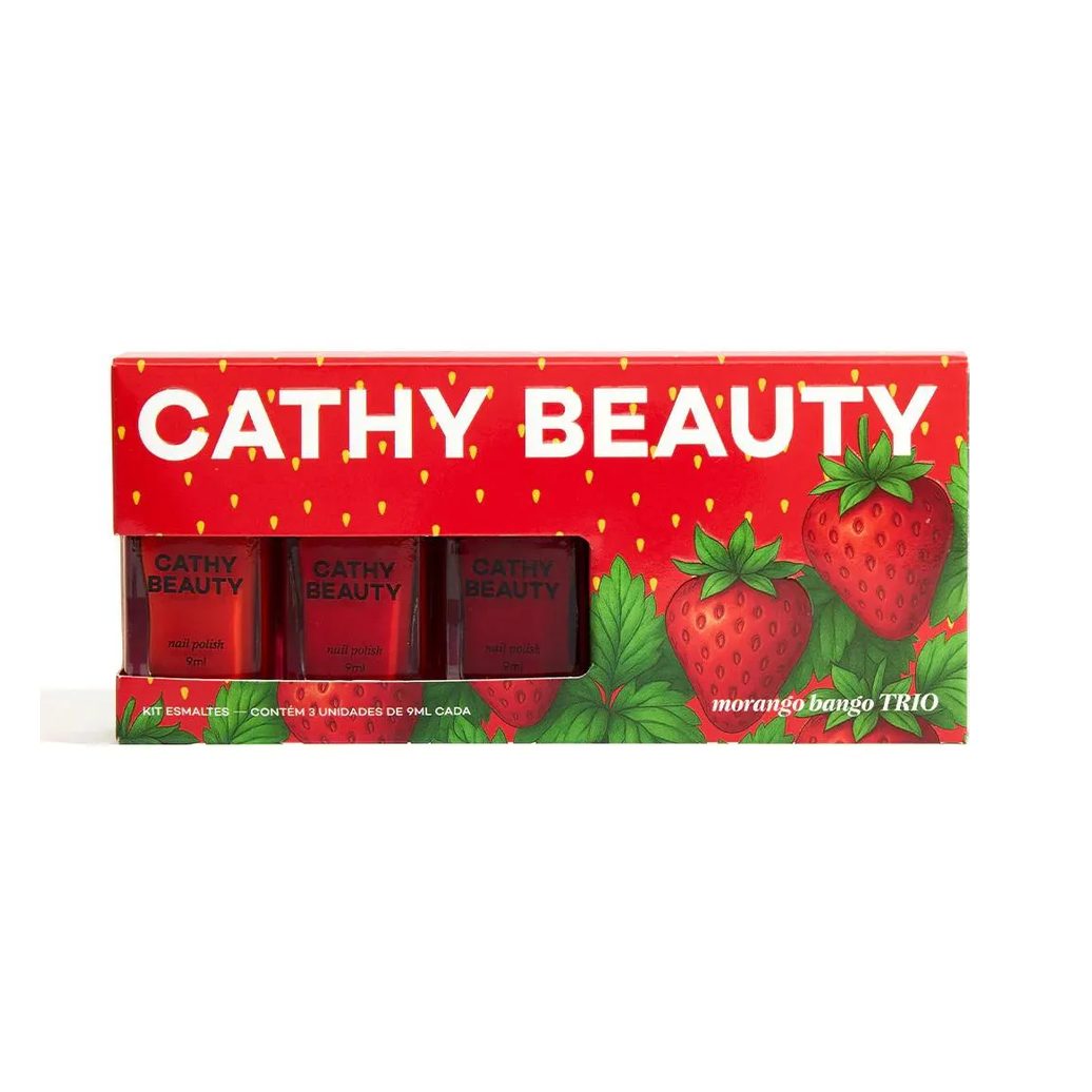 Cathy Beauty Kit Esmalte Morango Bango Trio