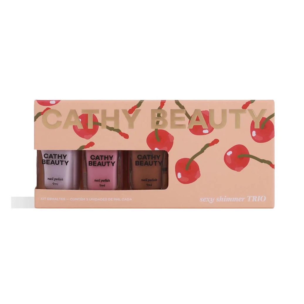 Cathy Beauty Kit Esmalte Sexy Shimmer Trio Vegano