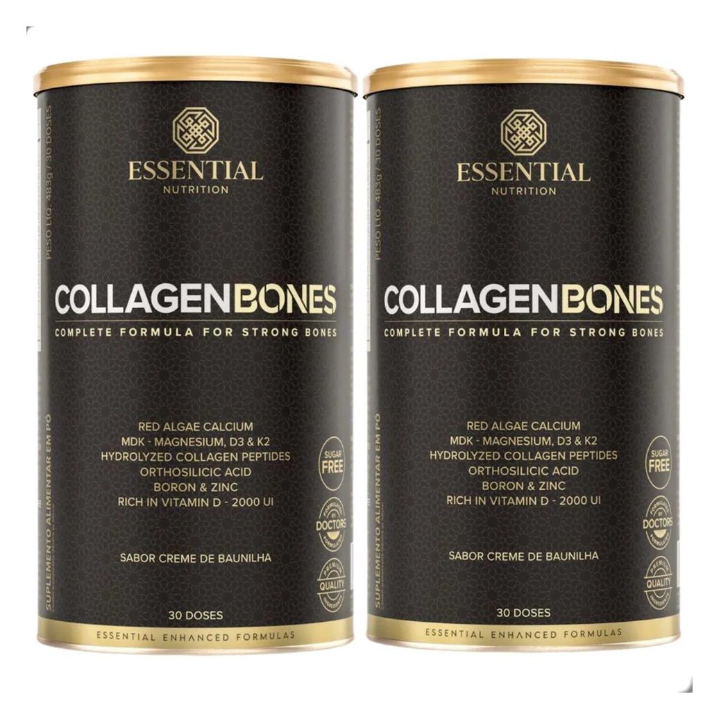 Kit 2 Collagen Bones 483G Nutrição dos Ossos Essential