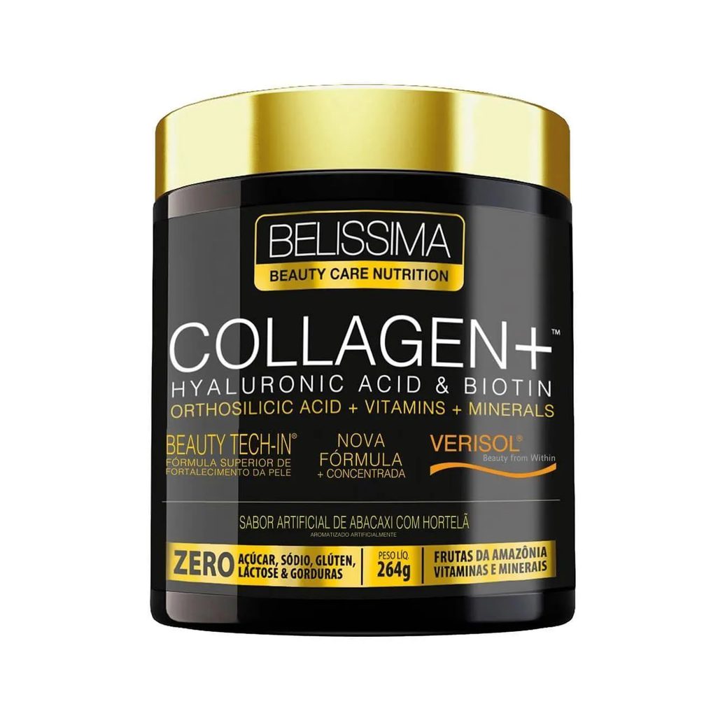 Collagen Plus Belissima - 264G Abacaxi com Hortelã - Black Skull