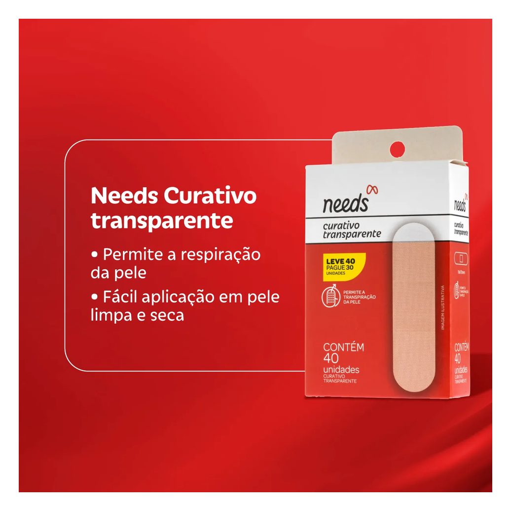 Curativo Transparente Needs 40 Unidades