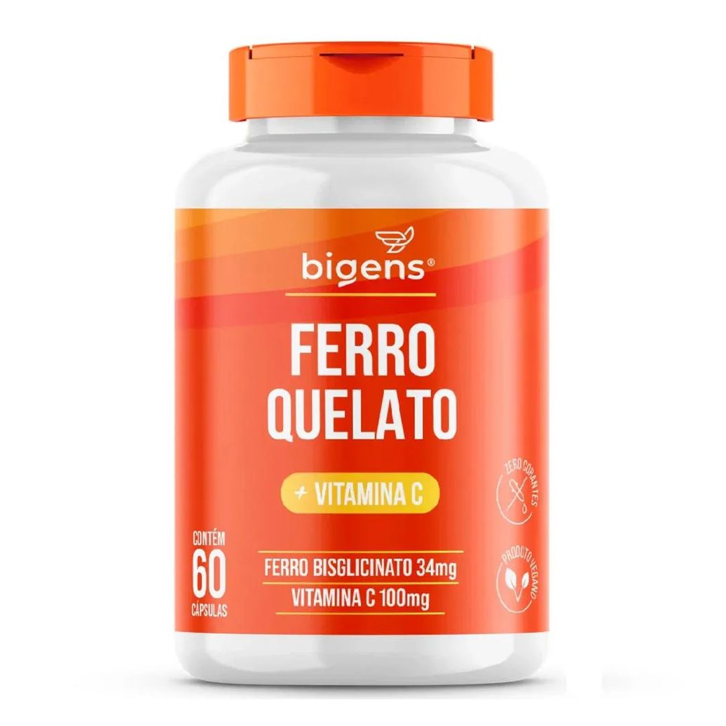 Bigens Ferro Quelato + Vitamina C 60 Caps