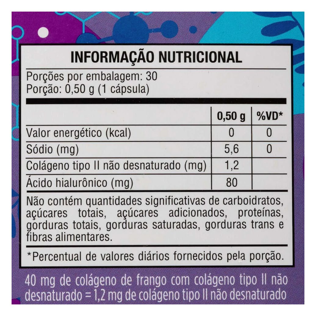 Colágeno Tipo 2 Needs Vita + Ácido Hialurônico 30 cápsulas