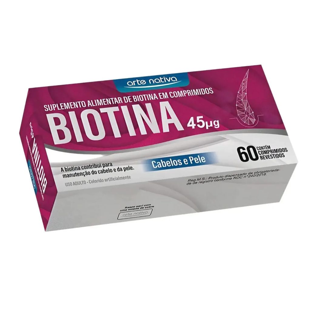Biotina 45Mcg 60 Comprimidos - Arte Nativa