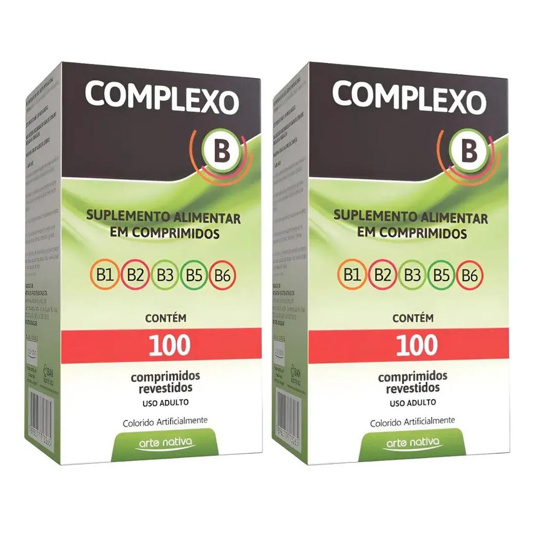 Kit 2 Complexo B 100 Comprimidos Arte Nativa – Vitaminas do Complexo B