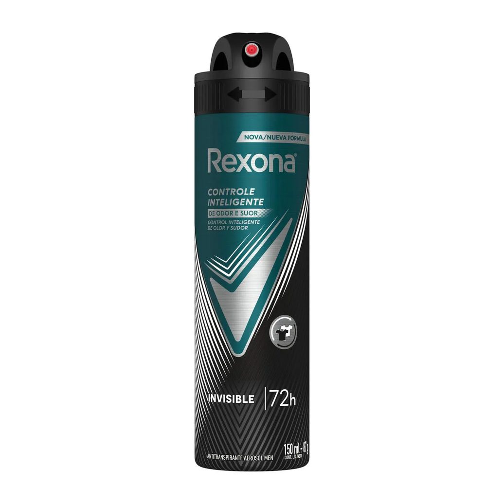 Desodorante Antitranspirante Aerosol Rexona Men Invisible 72h 150ml