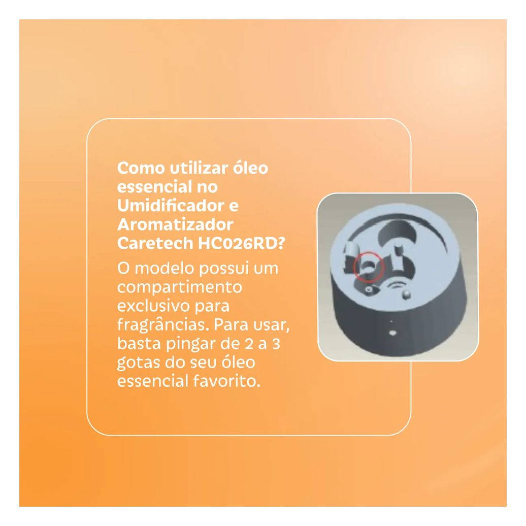 Umidificador e Aromatizador de Ar Infantil Caretech HC026RD 2,1L