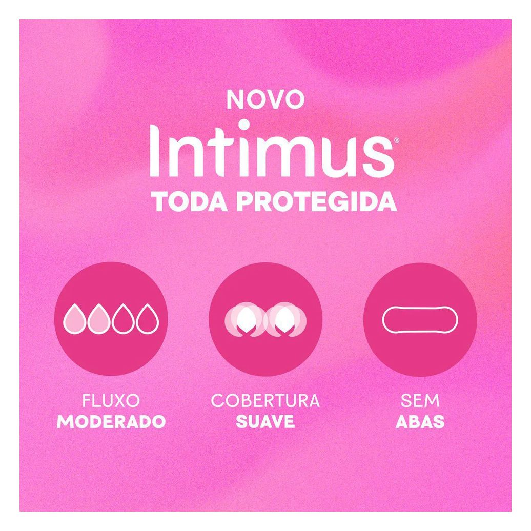 Absorvente Intimus Toda Protegida Cobertura Suave Sem Abas com 8 unidades