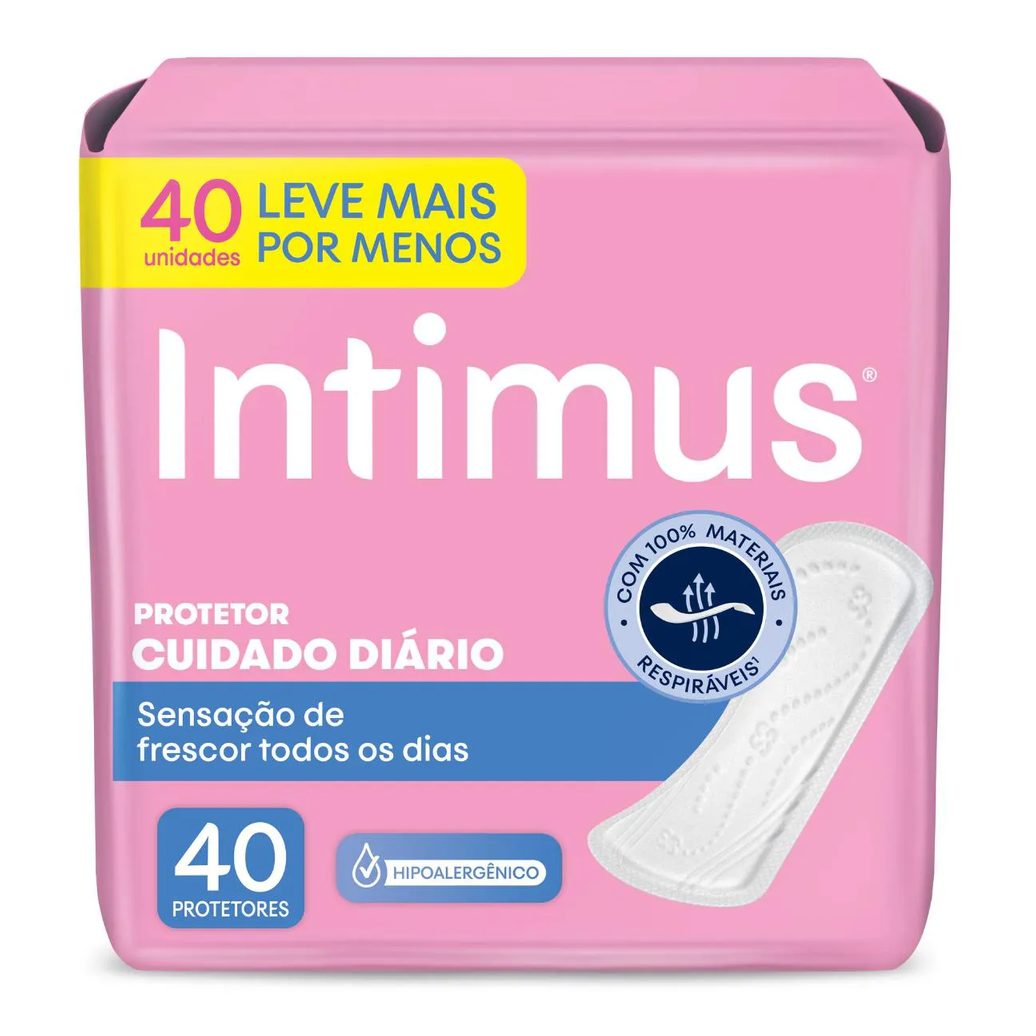 Protetor Diário Intimus Cuidado Diário sem Perfume 40 Unidades