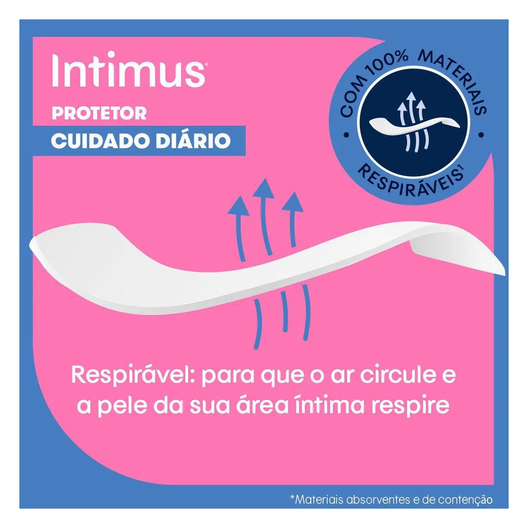Protetor Diário Intimus Cuidado Diário sem Perfume 40 Unidades