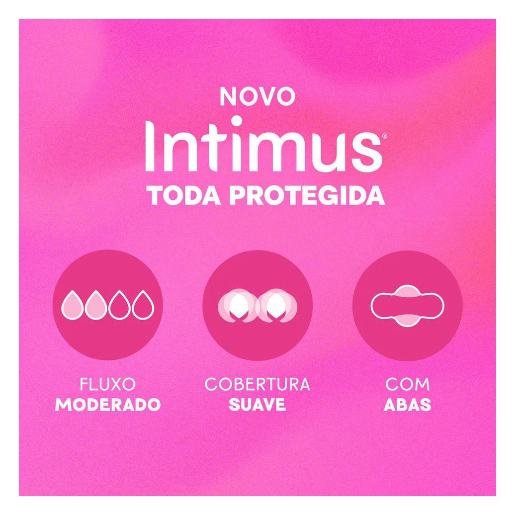 Absorvente Intimus Toda Protegida Cobertura Suave Com Abas com 16 unidades