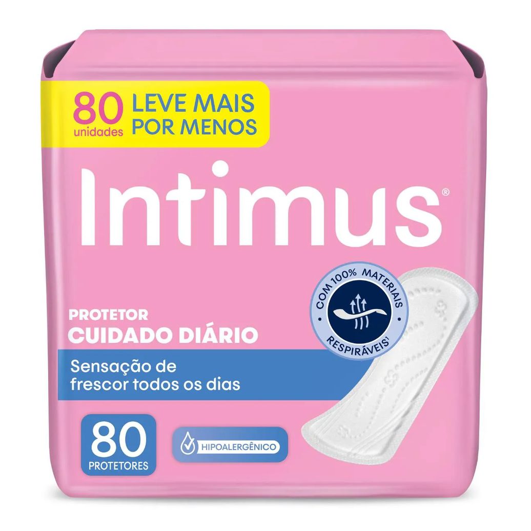 Protetor Diário Intimus Cuidado Diário com 80 Unidades