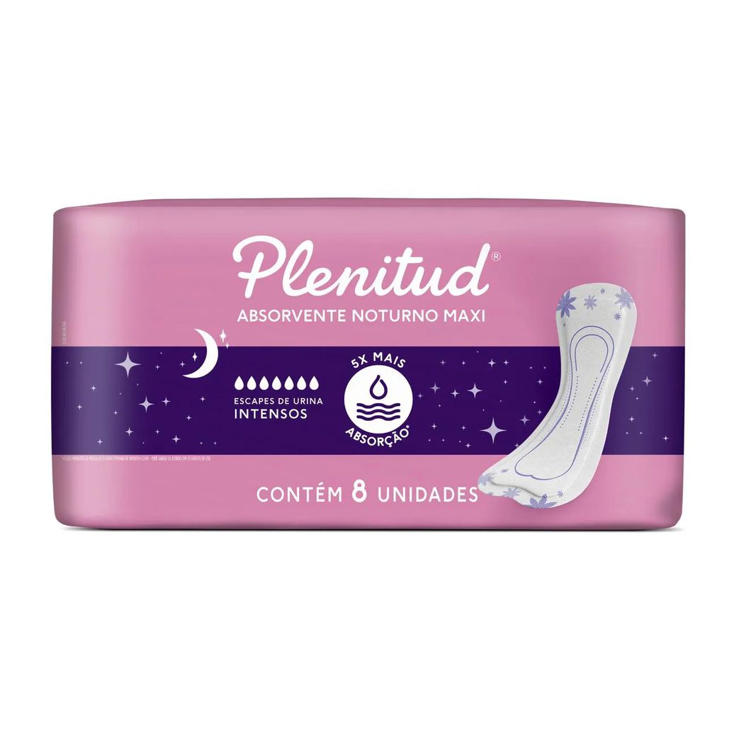 Absorvente Feminino Plenitud Femme Noturno Intenso 8 unidades