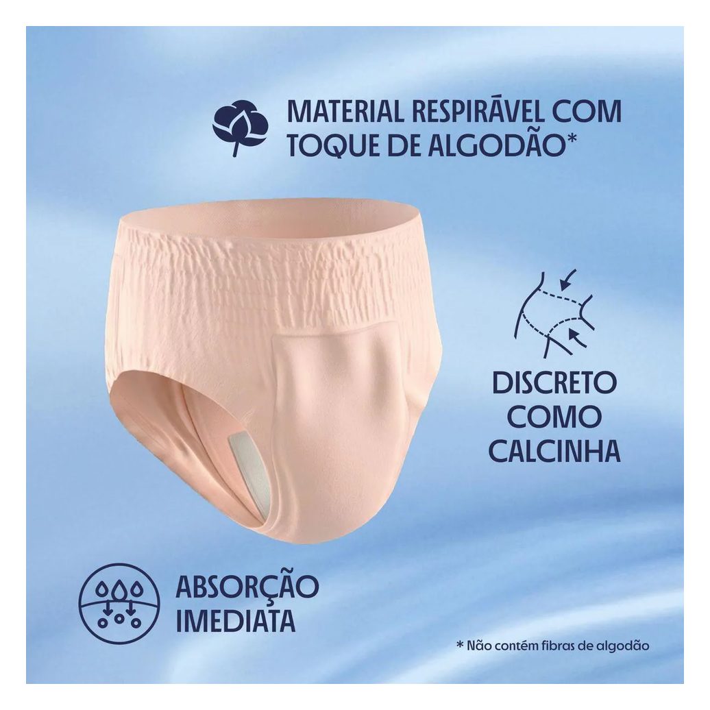 Roupa Íntima Descartável Feminina Plenitud Plus Fit P/M 32 unidades