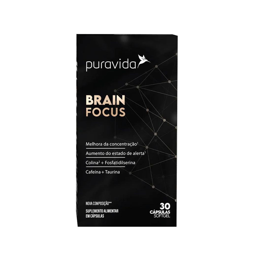 Brain Focus Suplemento - 30 Caps - Puravida