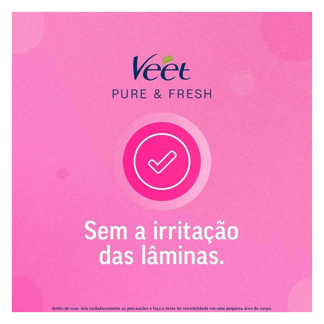 Folha Depilatória Pernas e Corpo Veet Pure & Fresh 12 unidades