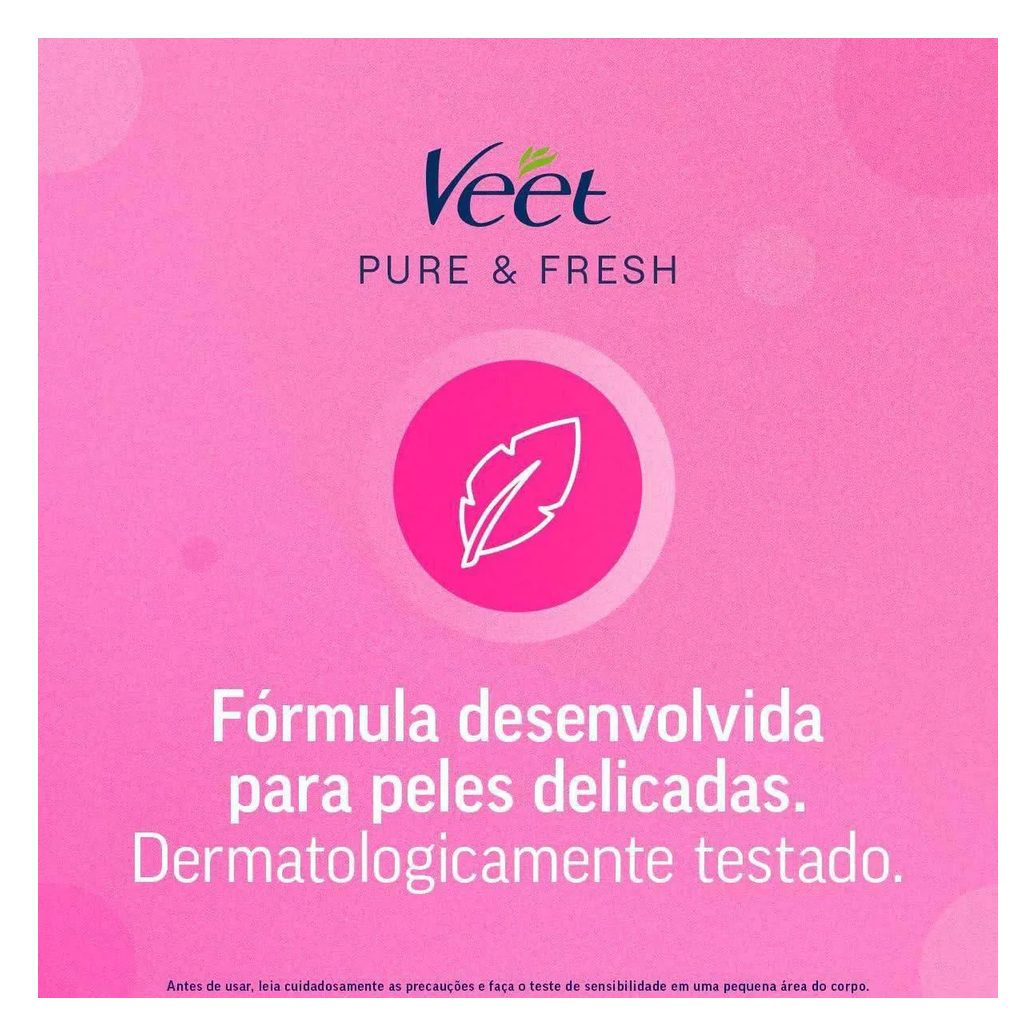Folha Depilatória Pernas e Corpo Veet Pure & Fresh 12 unidades