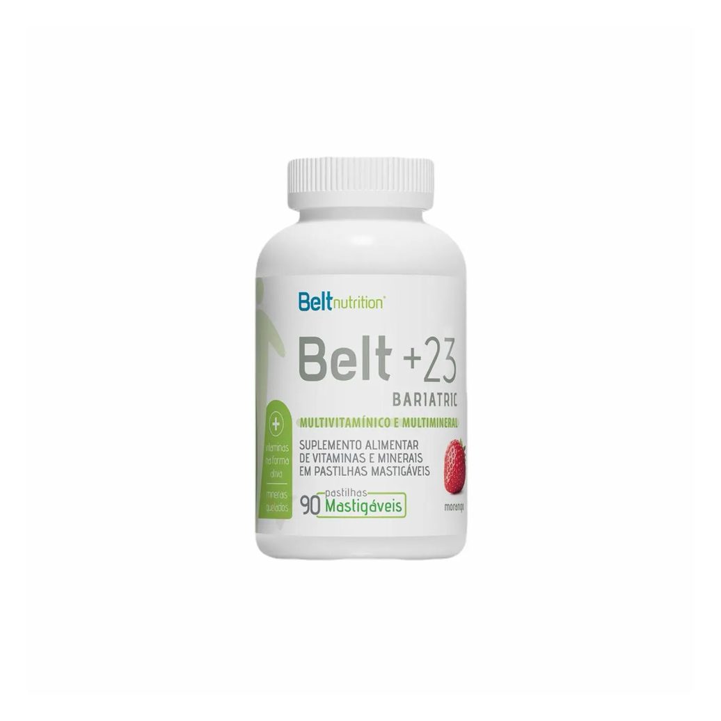 Belt+23 Morango - 90 Pastilhas Mastigáveis