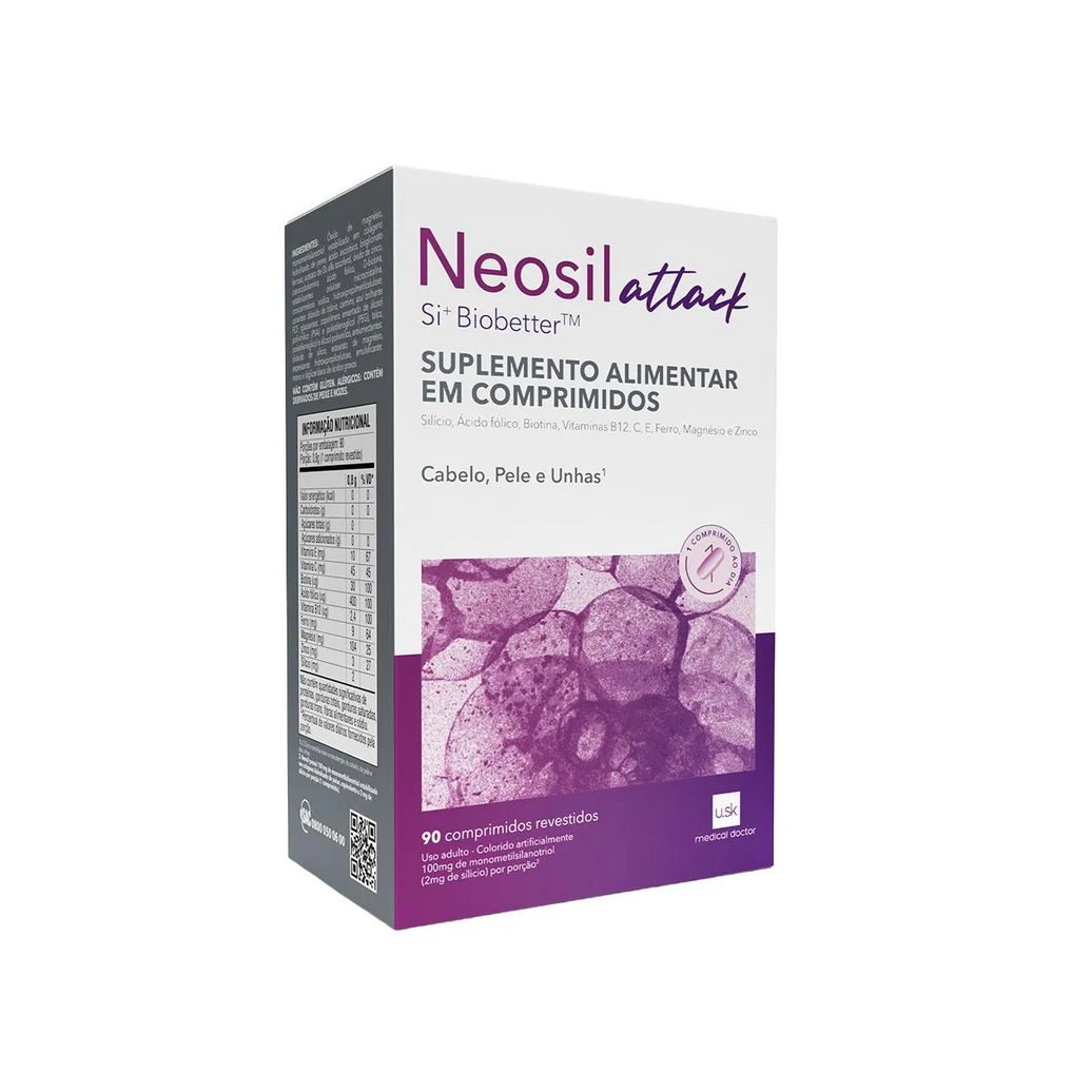 Polivitamínico Neosil Attack Cabelo, Pele E Unha 90 comprimidos