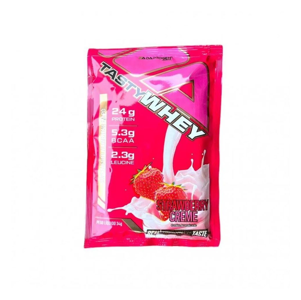 Tasty Whey Sachê - Sabor: Morango (34g)