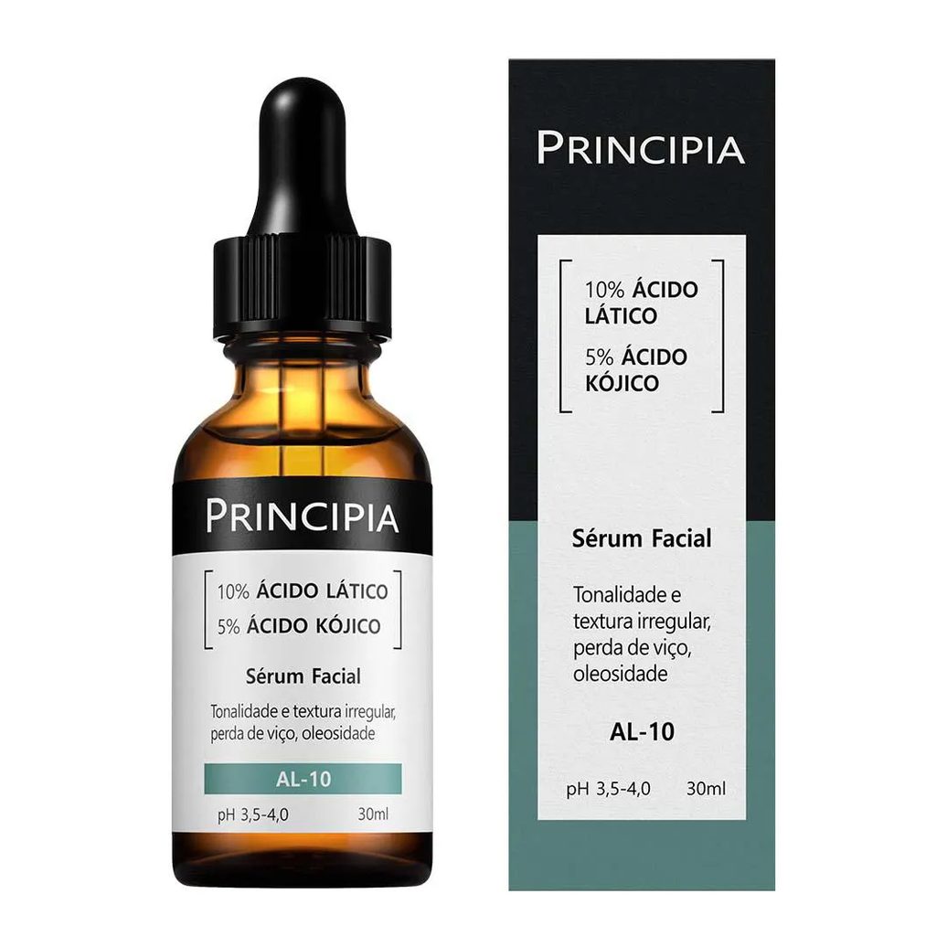 Sérum 10% Ácido Lático + 5% Ácido Kójiko Principia Skincare Al - 10 com 30ml