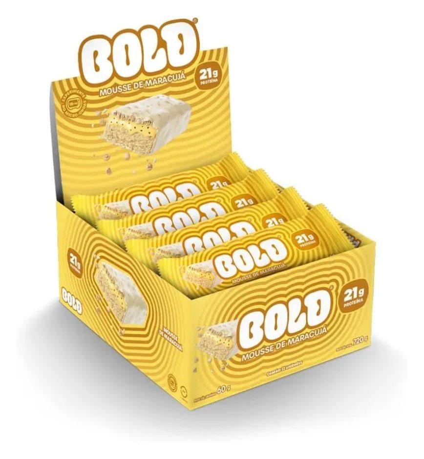 Bold Bar Display (12 Unid de 60g) - Sabor: Mousse de Maracujá