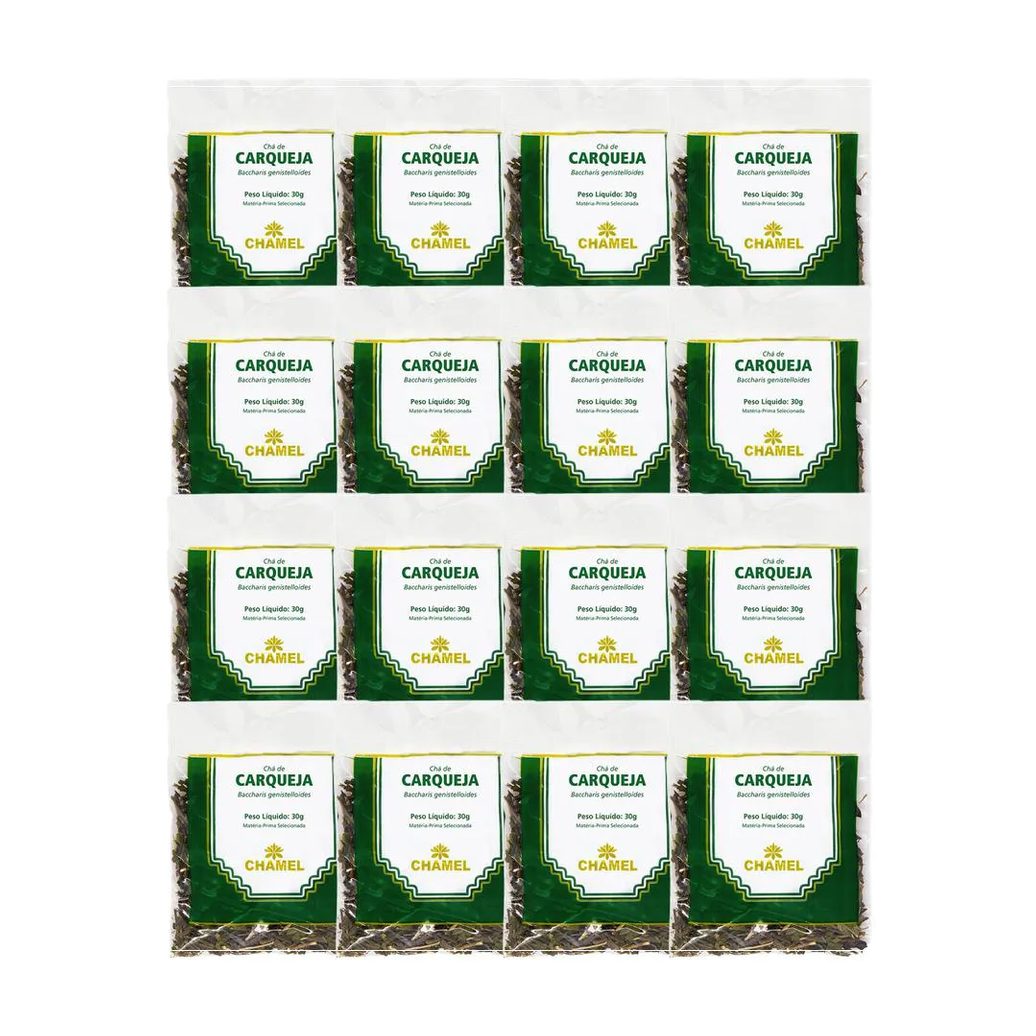 Kit 16x Chá Pacote Carqueja Folhas 30g - Chamel