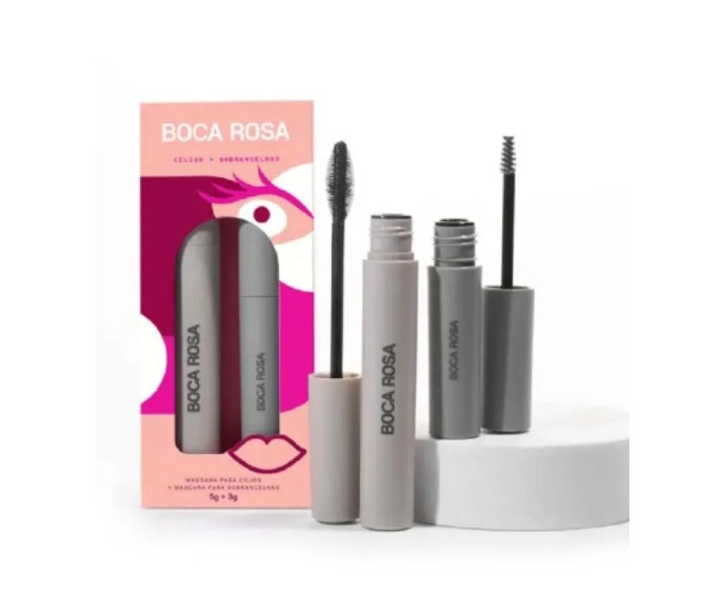 Boca Rosa Máscara Cílios Efeito Volume + Sobrancelhas