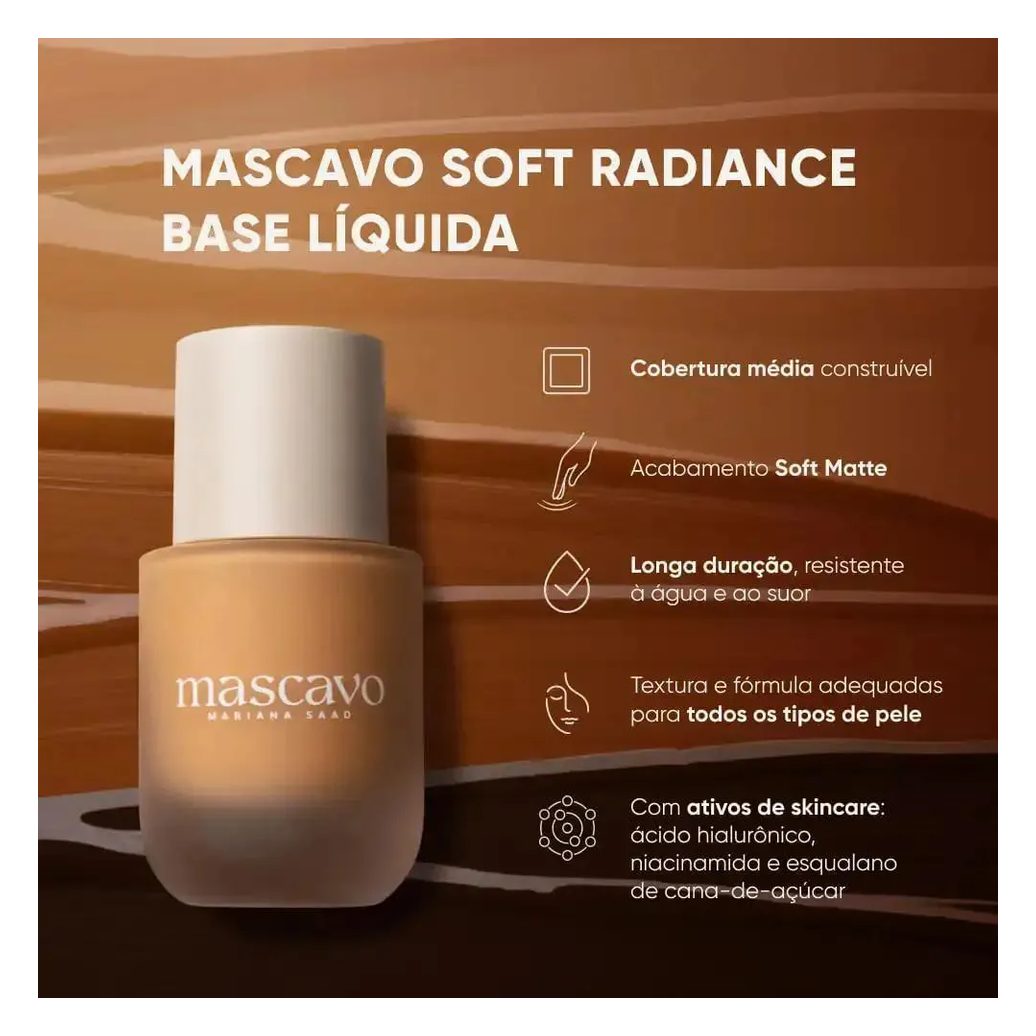 Base Líquida Mascavo Soft Radiance 30ml - 32C