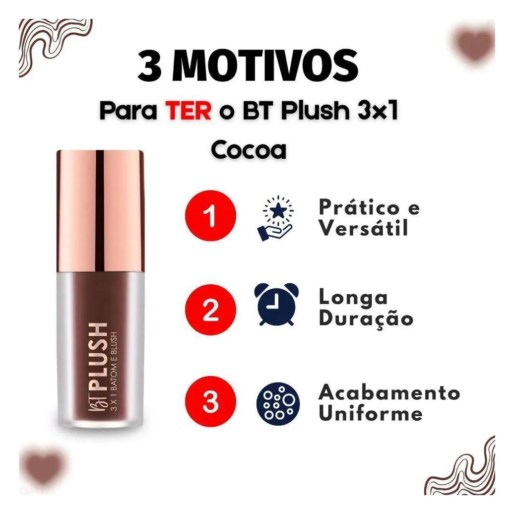 Blush Cremoso Bruna Tavares BT Plush 6g - Cocoa