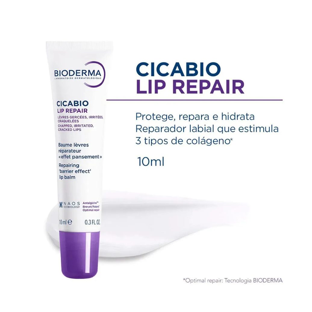 Reparador Labial Bioderma Lip Repair Cicabio 10ml