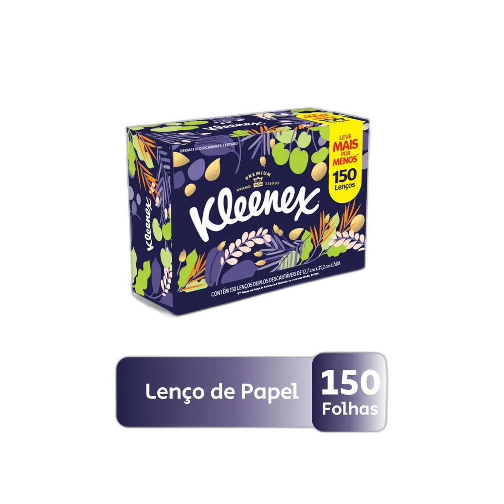 Lenço de Papel Kleenex Dia a Dia 150 unidades