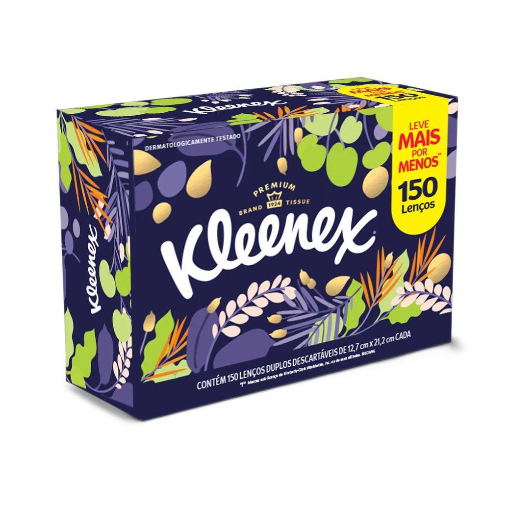 Lenço de Papel Kleenex Dia a Dia 150 unidades