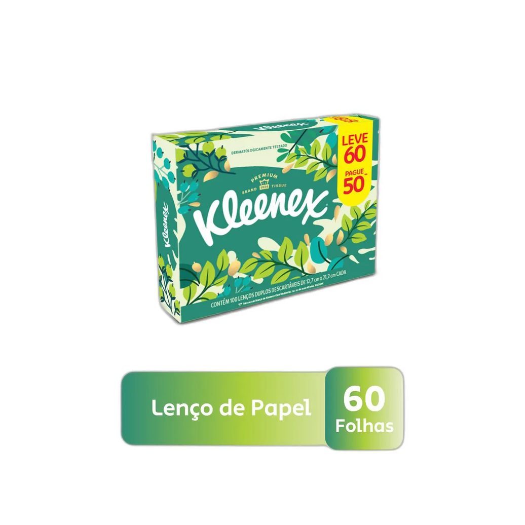 Lenço de Papel Kleenex Dia a Dia 60 unidades