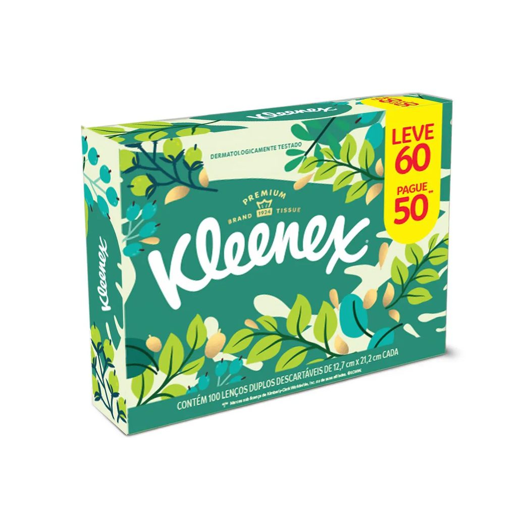 Lenço de Papel Kleenex Dia a Dia 60 unidades