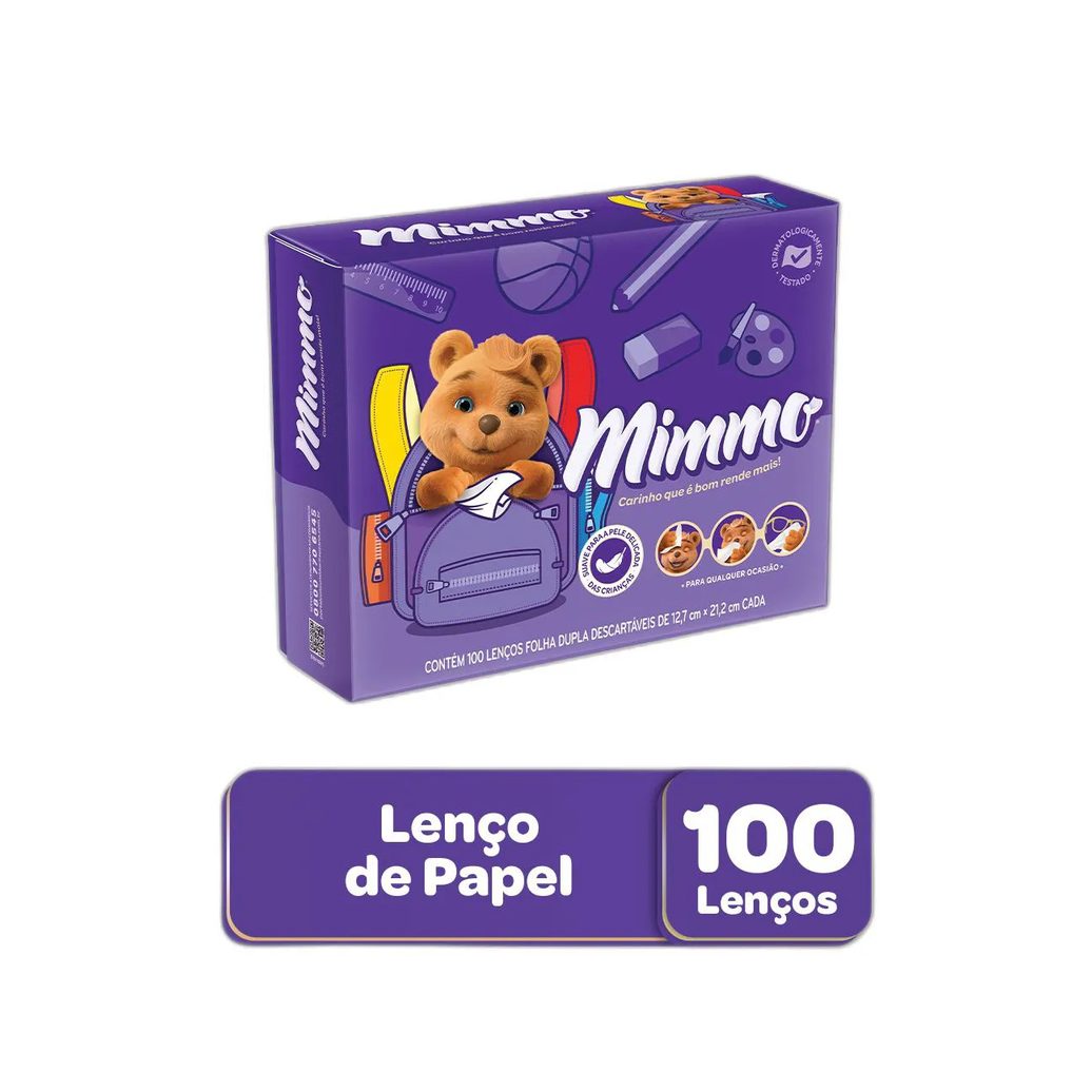 Mimmo Lenço de Papel Box com 100 Unidades