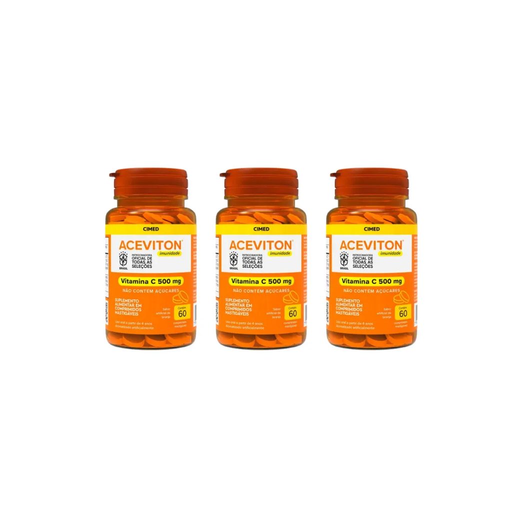 Kit 3 Aceviton Vitamina C com 60 Comprimidos - Cimed