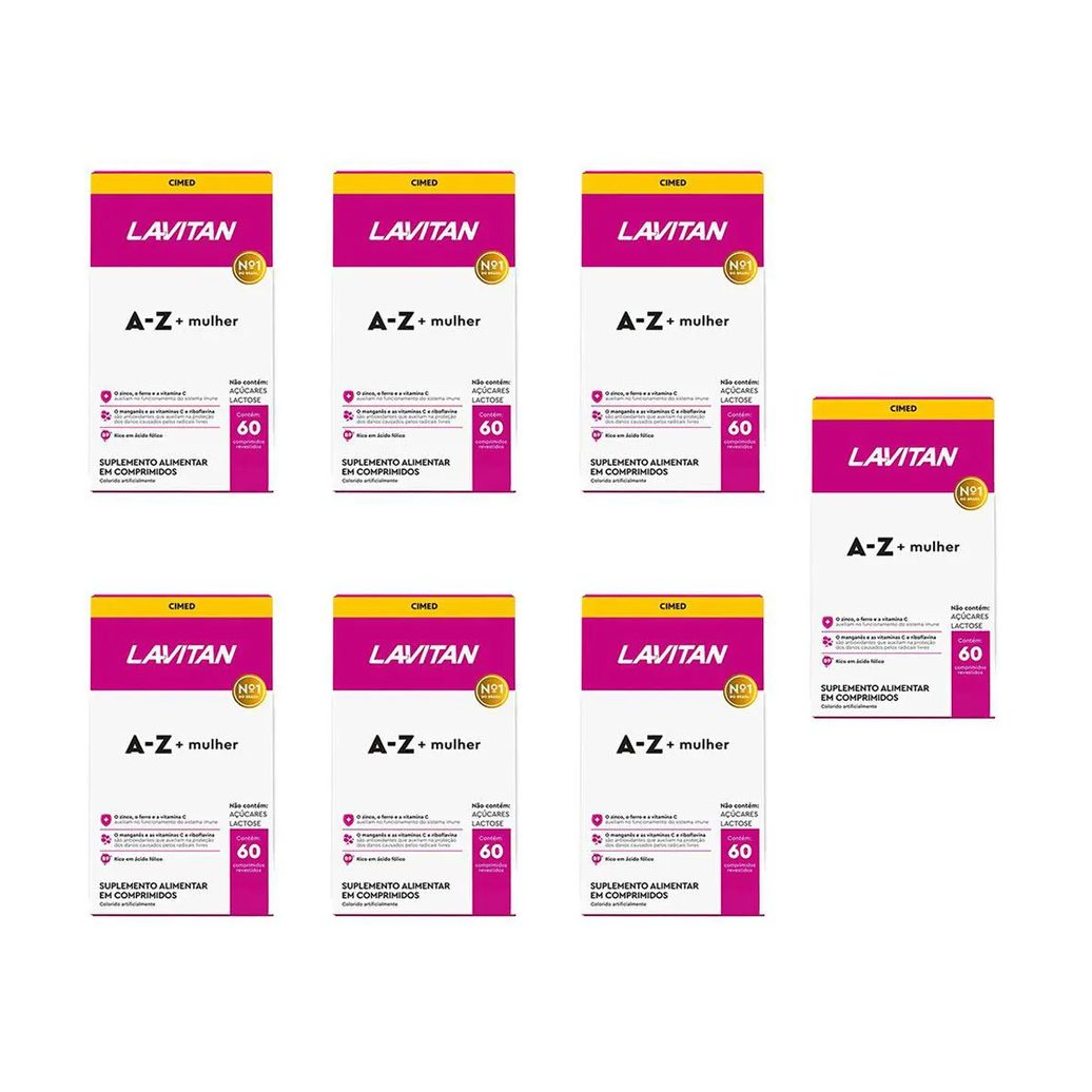 Kit 7 Lavitan A-Z Mulher Suplemento 60 Cápsulas - Cimed
