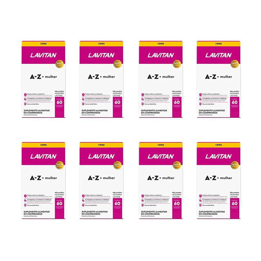 Kit 8 Lavitan A-Z Mulher Suplemento 60 Cápsulas - Cimed