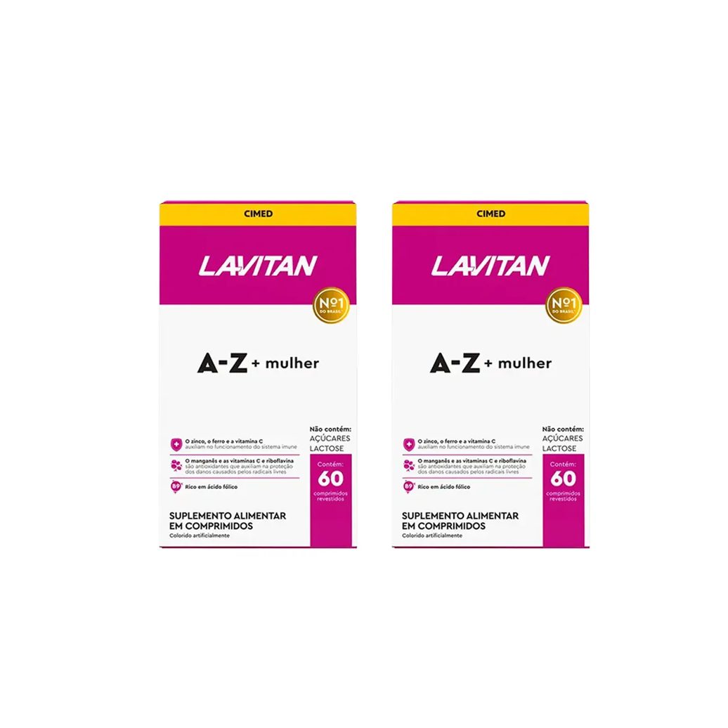Kit 2 Lavitan A-Z Mulher Suplemento 60 Cápsulas - Cimed