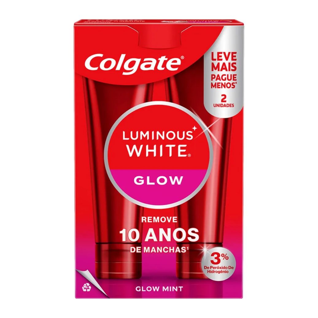 Creme Dental Colgate Luminous White Com 2x70gr Glow