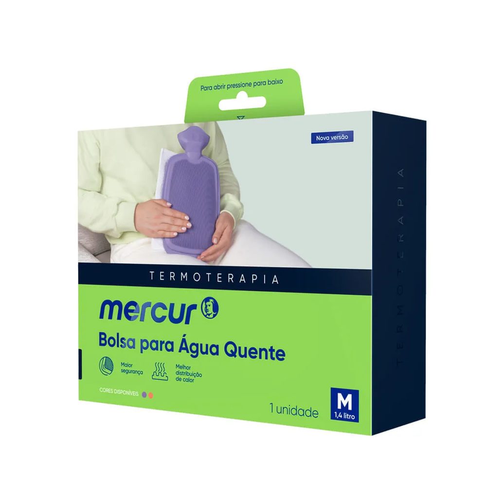 Bolsa Para Agua Quente Mercur Termoterapia M 1,4l Lilas Com 1 Unidade