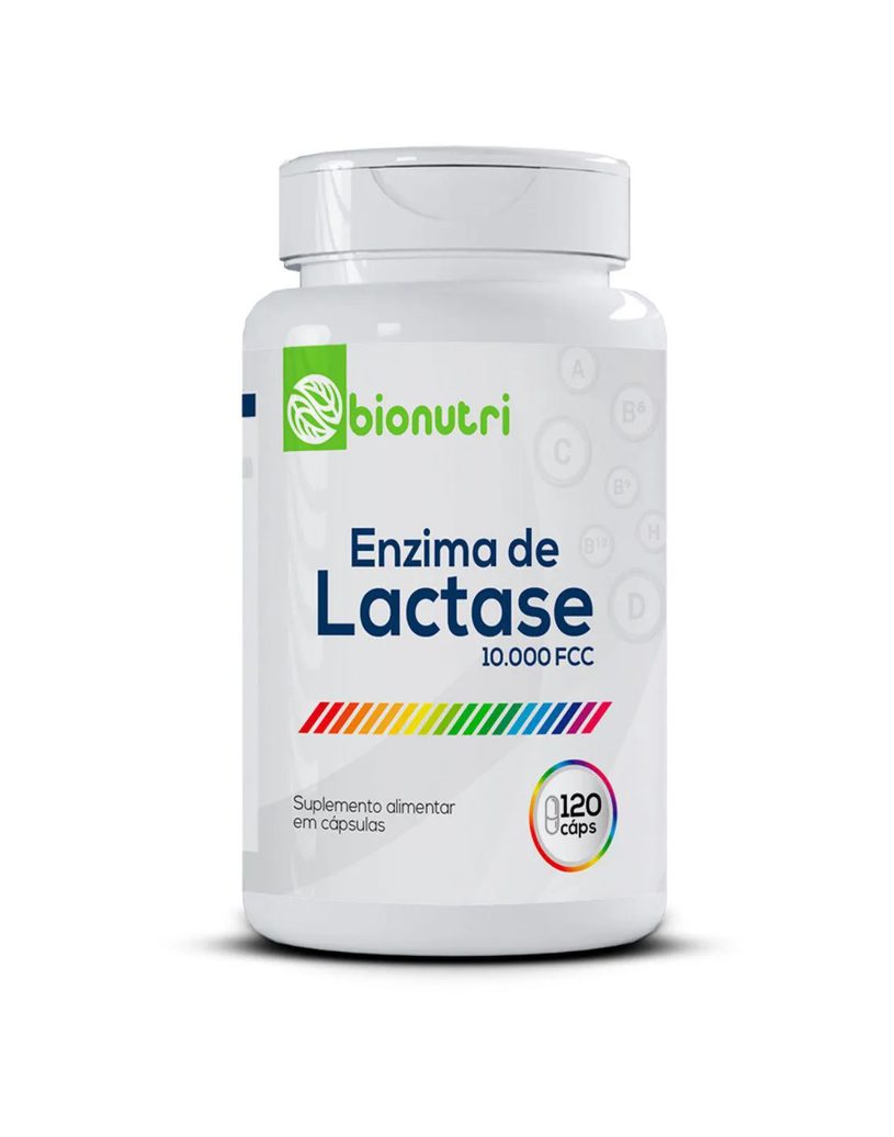 Suplemento Alimentar Enzima de Lactase 10.000fcc 120 cápsulas Bionutri